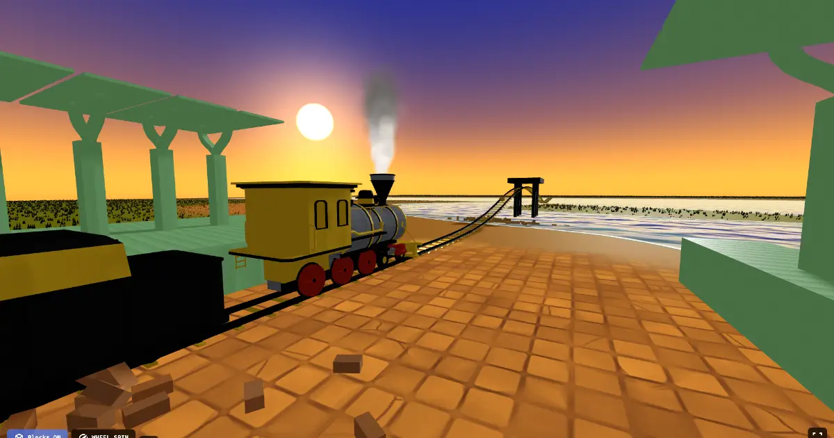 My First 3D Challenge: Steaming Into The Horizon
